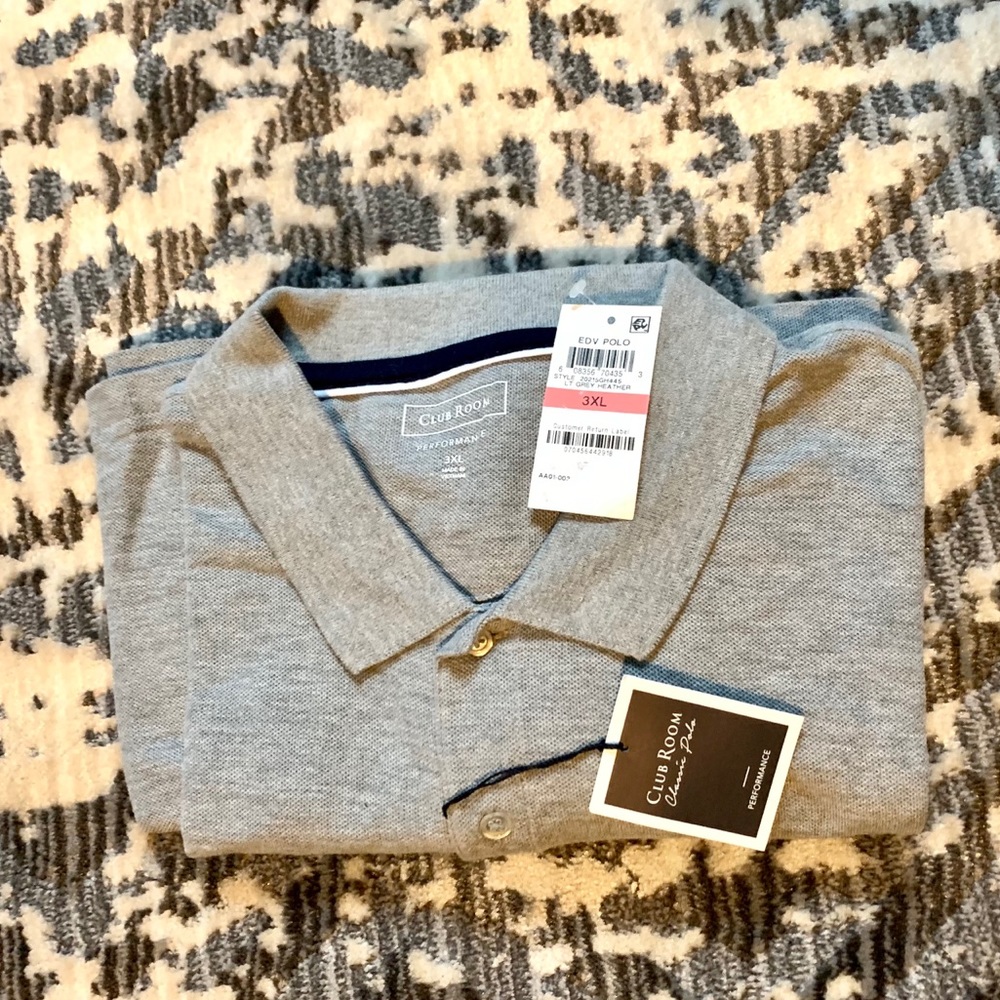 Club Room Men’s Performance Polo 3XL New With Tags